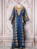 Long Robe And Long Skirt Embroidered Beaded Evening Gown Set Dress